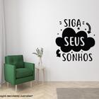 Adesivo De Parede Siga Seus Sonhos Medida: 60 X 65 Cm