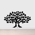 Adesivo De Parede Silhueta Árvore Yoga - Preto