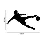 Adesivo De Parede Silhueta Jogador Bola Preto