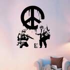 Adesivo De Parede Soldados E Símbolo Da Paz-m 45x58cm