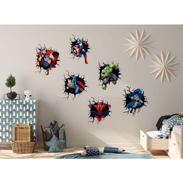 Adesivo De Parede Super-heróis Mod 2