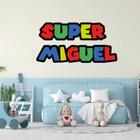 Adesivo De Parede Super Mario Personalizado Medida:40 X 20 Cm