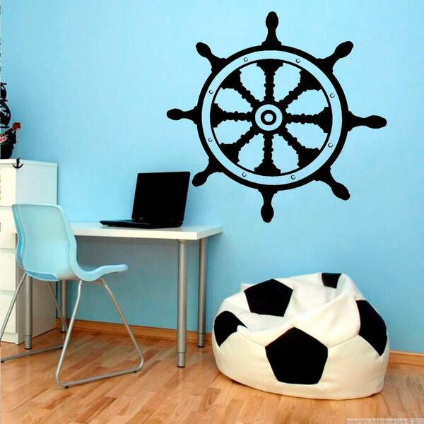 Adesivo De Parede Timão De Navio-g 48x48cm