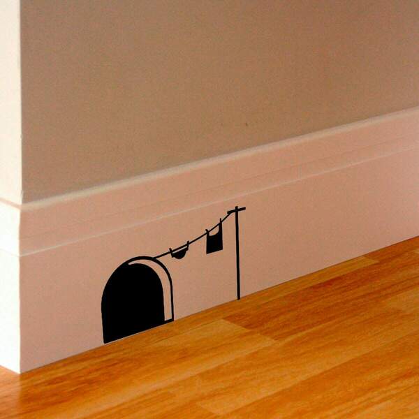 Adesivo De Parede Toca Do Rato Varal-eg 58x31cm