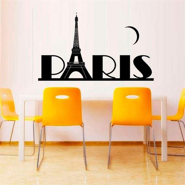 Adesivo De Parede Torre Eiffel Paris Modelo 2-g 108x60cm