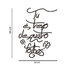 Adesivo De Parede Trecho Música Tu É Trevo De Quatro Folhas D