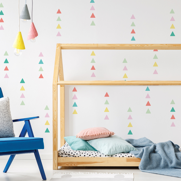 Adesivo de Parede Triângulos Coloridos 121un