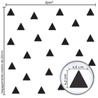 Adesivo de Parede Triângulos Pretos 168un