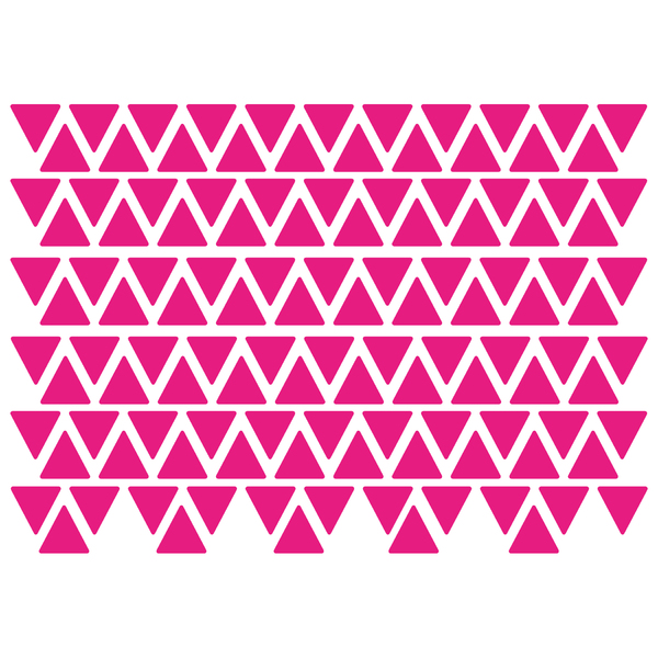 Adesivo De Parede Triângulos Rosa Pink 121un