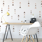 Adesivo de Parede Triangulos Tons de Marrom 91un