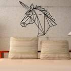 Adesivo De Parede Unicórnio Em Origami-g 72x68cm