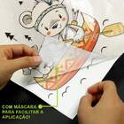 Adesivo De Parede Ursinho E Cachorrinho Na Canoa-eg 85x83cm
