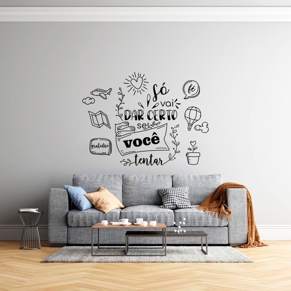 Adesivo De Parede Vai Dar Certo Medida:60 X 44 Cm