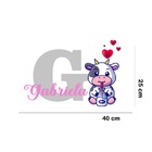 Adesivo De Parede Vaquinha Personalizada Mod02 Medida:40 X 25