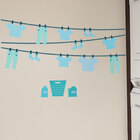 Adesivo de Parede Varal Charme Azul