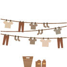 Adesivo de Parede Varal Charme Marrom