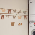 Adesivo de Parede Varal Charme Marrom