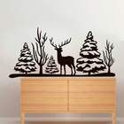 Adesivo De Parede Veado Na Neve-m 58x30cm