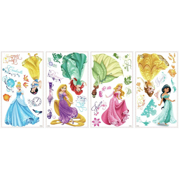 Adesivo De Parede Wiler Disney Princesas - 25cm X 45cm