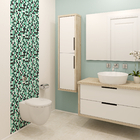 Adesivo de Pastilhas Liso Azul Água 25x25 cm com 10un