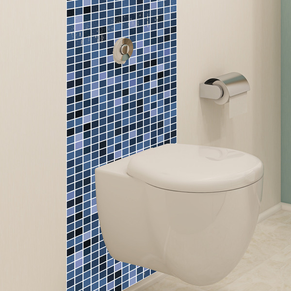 Adesivo de Pastilhas Liso Azul Royal 25x25 cm com 10un