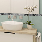 Adesivo de Pastilhas Liso em Faixas Preto Cinza Londres 3x30