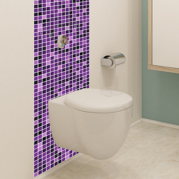 Adesivo de Pastilhas Liso Roxo Silvestre 25x25 cm com 10un