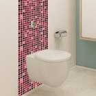 Adesivo De Pastilhas Vinho Bordeaux 25x25 Cm Com 10un