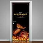 Adesivo De Porta Aqui Tem Churrasco-83x210cm