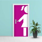 Adesivo De Porta Banheiro Menina 93x213cm