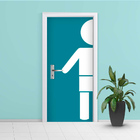 Adesivo De Porta Banheiro Menino 93x213cm