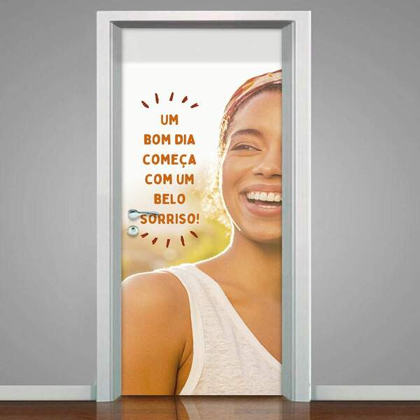 Adesivo De Porta Belo Sorriso-73x210cm