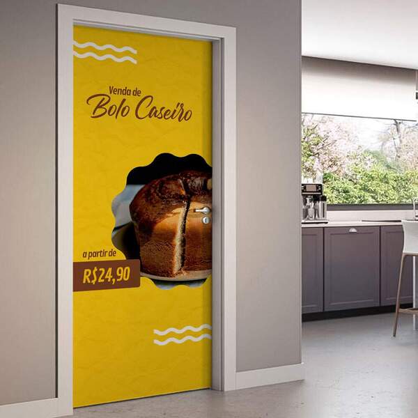 Adesivo De Porta Bolo Caseiro-93x210cm