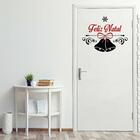 Adesivo De Porta Decoração Sinos De Natal
