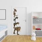 Adesivo De Porta Dinossauro 3d Mod01 Medida:26 X 90 Cm