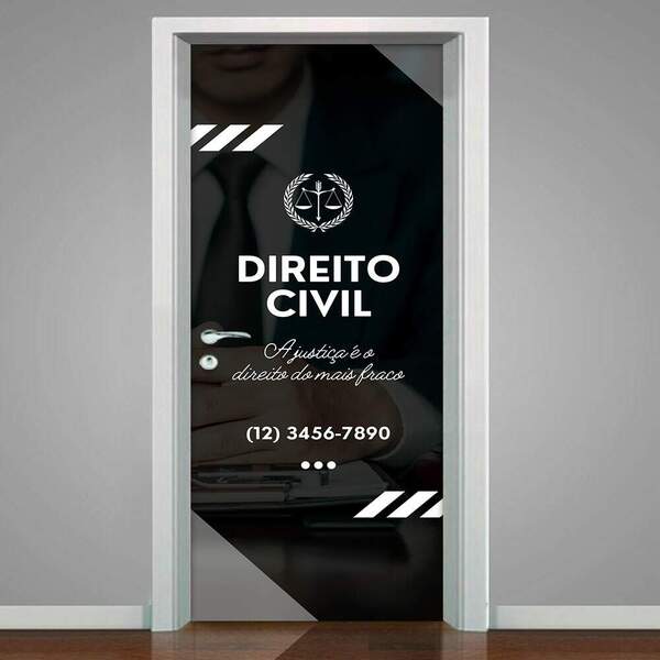 Adesivo De Porta Direito Civil 2-63x210cm