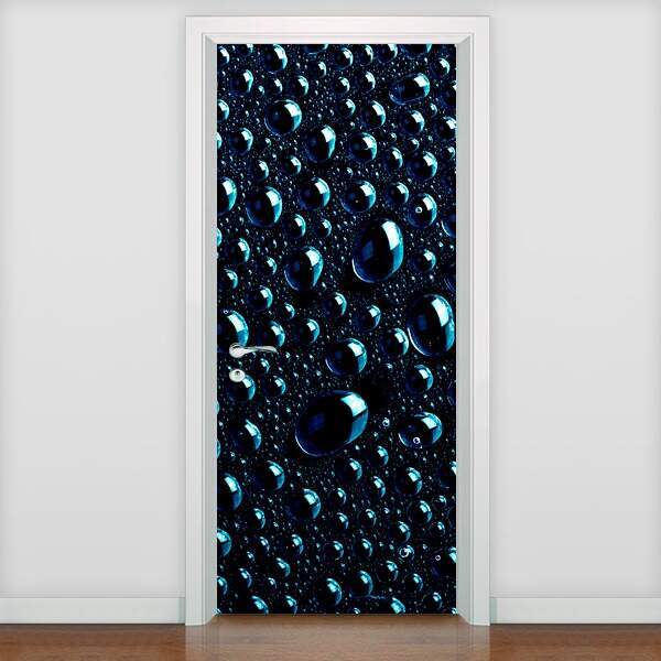 Adesivo De Porta Diversos Gotas Dágua-83x210cm