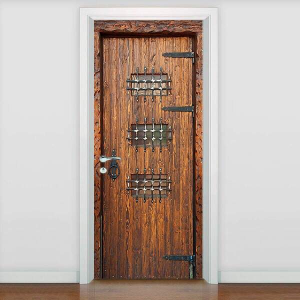 Adesivo De Porta Diversos Madeira Modelo 03-73x210cm