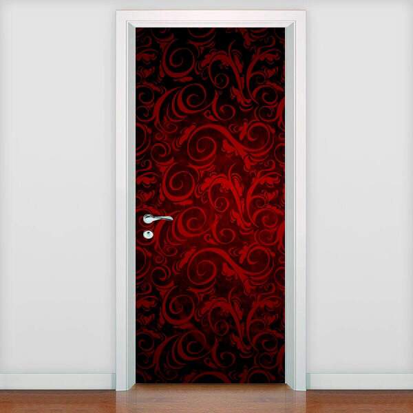 Adesivo De Porta Diversos Textura Floral-73x210cm