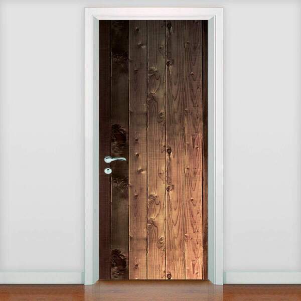 Adesivo De Porta Diversos Textura Madeira Modelo 03-83x210cm