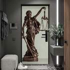 Adesivo De Porta Estatua Símbolo Advogacia-83x210cm
