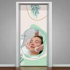 Adesivo De Porta Estética Fundo Minimalista -73x210cm