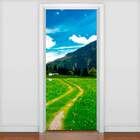 Adesivo De Porta Estradas Trilha Das Montanhas-93x210cm