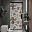 Adesivo De Porta Floral Contempôraneo-73x210cm