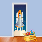 Adesivo De Porta Foguete 93x213cm