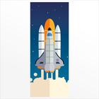 Adesivo De Porta Foguete 93x213cm