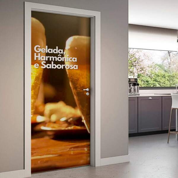 Adesivo De Porta Gelada E Saborosa-73x210cm