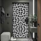 Adesivo De Porta Geometrica Preto E Branco-63x210cm