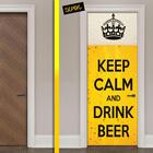 Adesivo De Porta Keep Calm Drink Beer