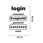 Adesivo De Porta Login Personalizado Medida:34 X 50 Cm